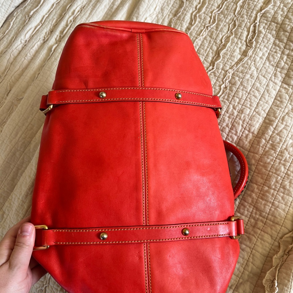 Dooney & Bourke Vibrant Red Florentine Leather Satchel - Picture 9 of 12